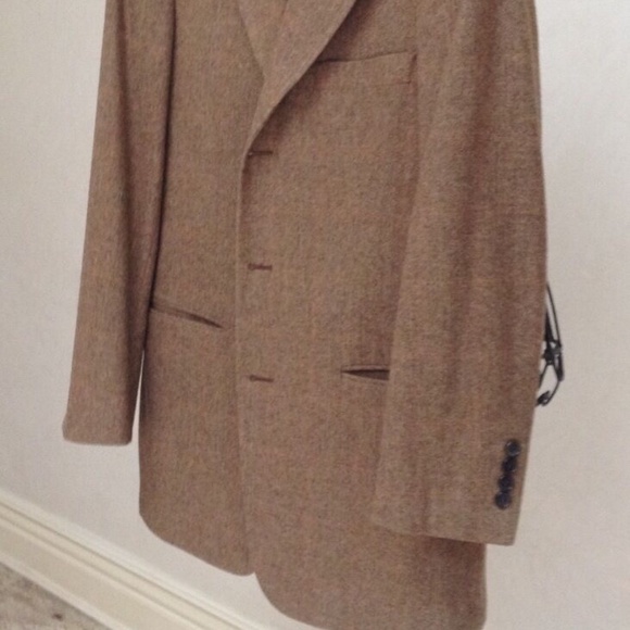 Brooks Brothers Men's Mens Brown Wool/Cashmere Blazer Jacket 38R Three 3 Buttons - Picture 6 of 16